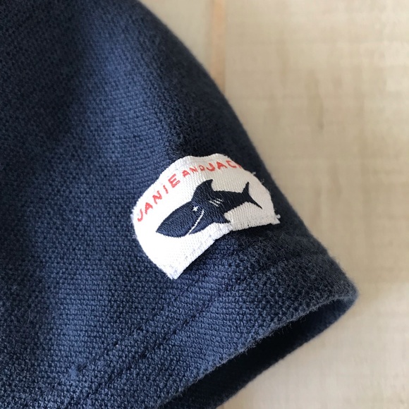 Janie and Jack Boys Shark Romper Outfit 12-18 Mon. - Picture 3 of 6